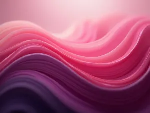 Tulip Color Wave - A sweeping wave pattern of graduated tulip colors, transitioning from deep purple to light pink, viewed at eye level with a soft bokeh background