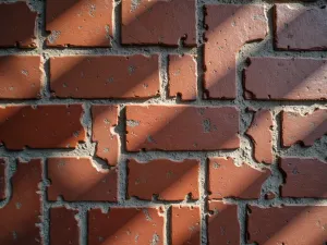 Basket Weave Brick Design - Close-up of an elegant basket weave pattern using burgundy bricks, creating a sophisticated texture with morning light casting subtle shadows