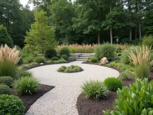 Living Edge Native Border - Natural transition between gravel patio and surrounding landscape using native plants and grasses as a living edge